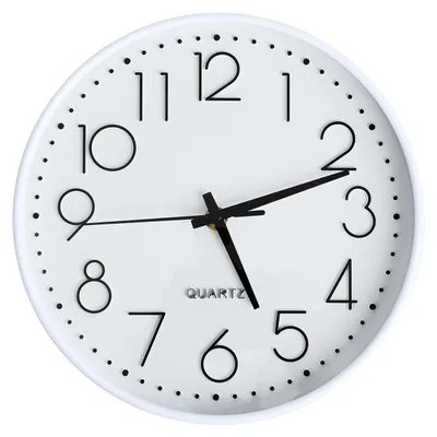 Image de Horloge murale - Style classique, 25 cm (10 pouces) - Blanche