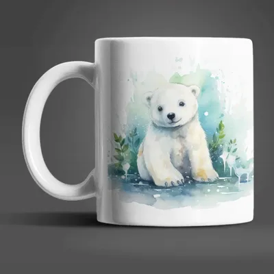 Produktbild von Eisbär Weihnachten Kinder Teetasse Tasse Geschenkidee Geschenk 330 ml
