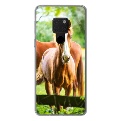 Produktbild von MuchoWow® Handyhülle Schutzhülle Hülle für Huawei P40 Lite Pferde - Licht - Wiese Silikon Softcase Handy Hülle - Handy