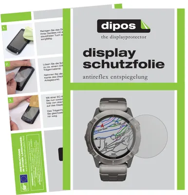 Obrázek produktu pro 5x Ochranná fólie pro Garmin fenix 6X Solar matt screen protector Fólie na displej dipos