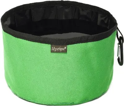 Produktbild von Mystique Reisetrinknapf Reisenapf mit Karabiner faltbar Faltnapf 2,0l grün