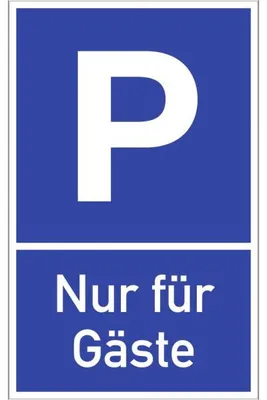 Produktbild von Dreifke® Schild Parkplatzschild - Nur für Gäste, Alu, 250x400 mm