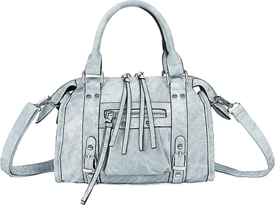 Image de Gallantry, sac femme Bowling à anses longues et déco zippée, bleu
