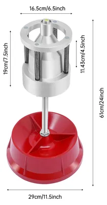 Produktbild von Reifenwuchtgerät - Auswuchtmaschine - Für Naben von 2,5–10,2 cm - Aluminiumlegierung - Für Pkw und leichte Lkw - 61 x 29,2 cm - Rot/Silber
