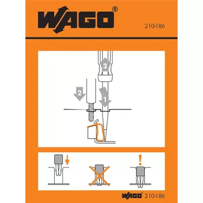 Produktbild von WAGO Handhabungsaufkleber;für Reihenklemmen mit Frontverdrahtung;Serien 279 bis 285 210-186