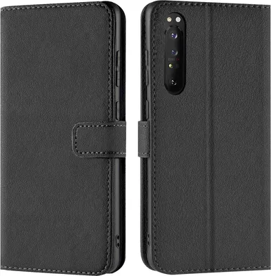 Produktbild von Conie Klapp Tasche für Sony Xperia 1 III Kartenfach Rundumschutz Hülle in Schwarz