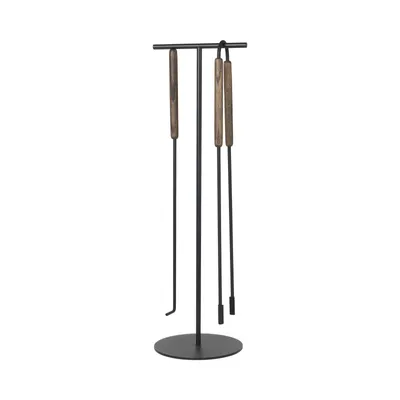Immagine prodotto di blomus ASHI Set camino 3 pezzi in acciaio verniciato a polvere marrone 75,5 cm (h)