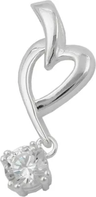 Produktbild von Anhänger Herz Herzform mit Zirkonia weiß 925 Echt Silber Damen Silberanhänger