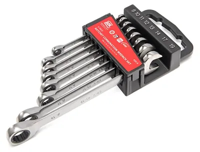 Productafbeelding van Professionele sets van 8 ringsteeksleutels, schroefsets, en sets van ringsleutels