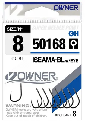 Zdjęcie produktu dla Właściciel Haczyki Iseama 50168 bez zadziorów 8 – 8 szt.