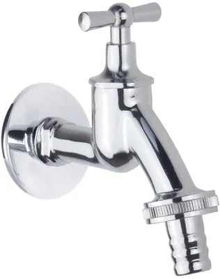 Productafbeelding van Aftapkraan met adapter - 1/2" chroom VFA 152M, DEANTE, VFA 152M messing kogelkraan voor tuin, 1/2''-3/4''