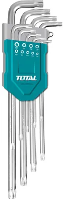 Produktbild von TORX Winkelschraubendreher Total THT106392 TORX Winkelschraubendreher verlängert, Satz mit 9 Stück, 10-50mm, CrV