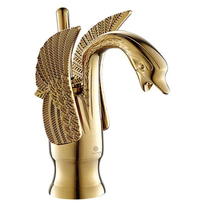Produktbild von Waschtischarmatur, Retro-Schwanenarmatur, GOLDEN EMINA