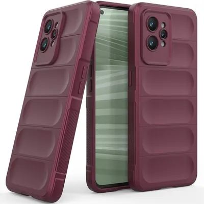 Produktbild von Handyhülle für Realme GT2 Pro Weich TPU Silikon Stossfest Anti-rutsch Hülle bordeaux