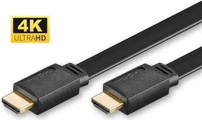 Zdjęcie produktu dla Microconnect HDM19191V1.4FLAT, 1 m, HDMI Typu A (Standard), HDMI Typu A (Standard), 3840 x 2160 px, Kompatybilność 3D, Czarny