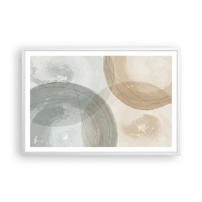 Produktbild von Gerahmtes Poster - Weißer Rahmen - Aquarell Räder Pastell - 91,5x61 cm - Wand Bild - Wanddeko - Wandbilder - Kunstposter - Wandposter - Bilderrahmen - Bilder - Kunstdruck - P2WAA91x61-4842