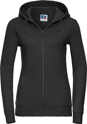 Produktbild von Russell R-266F-0 | Ladies Authentic Zipped Hood - Farbe: Black - Größe: XL