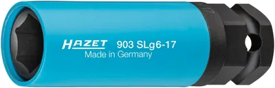 Produktbild von HAZET 903SLG6-17, Steckschlüsselbuchse, Blau, 1 Kopf/Köpfe, 1/2", Metrisch, 17 mm