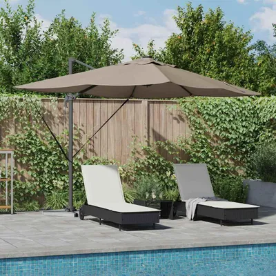 Produktbild von Maison Exclusive - Sonnenschirm 352 x 251 x 265 cm Polyester und Aluminium Taupe