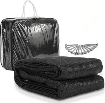 Produktbild von TolleTour Vorzeltteppich 250x600cm Zeltteppich aus HDPE Outdoor Camping Teppich inkl Tragetasche Zubehör Schwarz