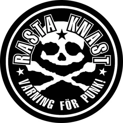 Produktbild von Rasta Knast - Skull/Varning - Button
