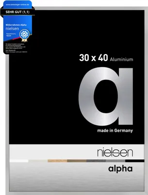 Produktbild von nielsen Aluminium Bilderrahmen Alpha, 30x40 cm, Silber Matt