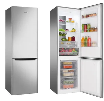 Produktbild von Amica KGCN 388 140 E, 250 l, SN-T, 3,2 kg/24h, D, Fresh Zone Fach, Edelstahl