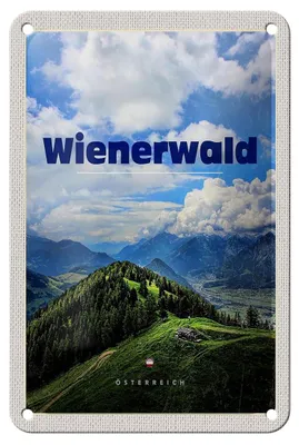 Produktbild von Blechschild Reise 12x18cm Wienerwald Österreich Wälder Natur Schild
