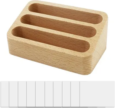 Produktbild von Famanu Visitenkartenhalter Holz - 10 Kartenhalter