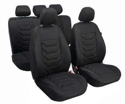 Produktbild von Autobezüge Sitzbezüge Schonbezüge Sitzbezüge Sitzschoner car covers Comfort Komplett Set Universal (Schwarz)