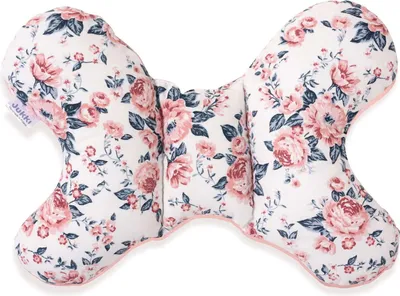 Produktbild von Roses & Smokey Pink Soft Velvet Schmetterlingskissen