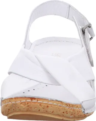 Produktbild von Gemini Damen Sandale aus Leder mit gekreuzten Riemen und Klettverschluss 032024, Größe:40 EU, Farbe:Weiß