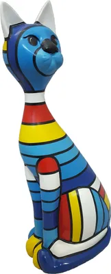 Produktbild von Moderne Dekoration Abstrakte Figur Figuren Abstrakt Statuen Skulptur Katze 95 cm