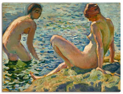Produktbild von ARTland Leinwandbild Les Baigneuses. Die Badenden Größe: 40x30 cm