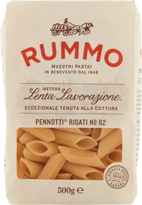 Produktbild von 20x Rummo Pennoni rigati N. 62 Hartweizengrieß Pasta Italienische Nudeln 500g Packung + Italian Gourmet Polpa di Pomodoro 400g Dose