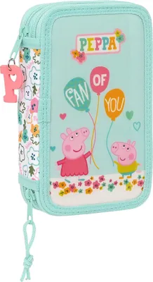 Immagine prodotto di Astuccio doppio Peppa Pig Angolo accogliente Azzurro (28 pz.)