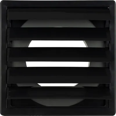 Produktbild von Lüftungsgitter Lamellengitter Wetterschutz Abluftgitter Belüftung Entlüftung Gitter Lüftung Kunststoff 170 x 170 mm Ø 100 mm anthrazit/graphit