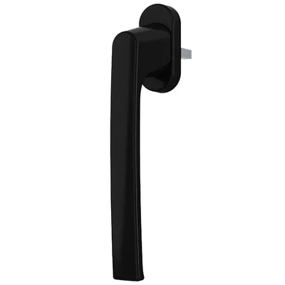 Produktbild von Premium Aluminium Fenstergriff für Kipp- und Schiebetüren, Farbe:Schwarz RAL 9005 (matt), Stiftlänge:35mm