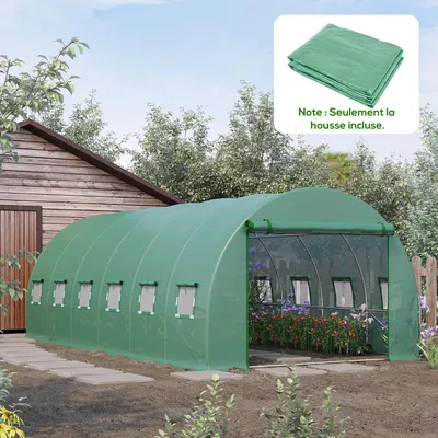 Produktbild von Sweiko Gewächshausfolie 6x3x2m, wasserdicht Gartenfolie mit UV Schutz, Folie aus PE, Abdeckplane für Gartenarbeit Treibhaus Folientunnel, Tunnelfolie für Außenbereich, Pflanzen, Grün