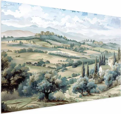 Produktbild von Posterpapier Poster - Landscape with Sunny Green Fields 42x29.7 cm Landschaften c-H-10043-ao-a