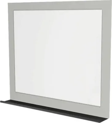 Produktbild von Rahmenspiegel mit Ablage Devo Vena 2.0 BxHxS 80x70x12 cm pearl grey supermatt/black