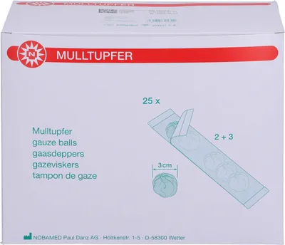 Immagine prodotto di Tamponi 2+3 sterili Set da 25 pezzi TUP