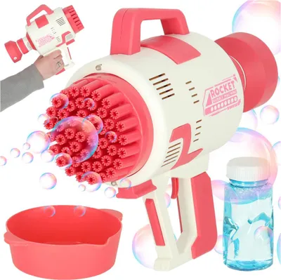 Zdjęcie produktu dla Pistolet do puszczania baniek mydlanych różowy