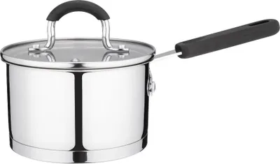 Produktbild von Torres runder Kochtopf mit Glasdeckel 14 cm 1,2 l Edelstahl