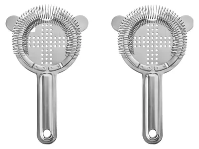 2 Cocktailseifer aus Edelstahl, Silber, 14,5 cm, für Eiswürfel