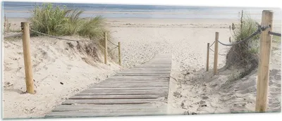 Produktbild von Bilder auf glas - Einteilig - Strand Düne Eintritt - 140x50cm - Glasbilder - Wandbilder - Bilder - zum Aufhängen bereit - Wanddekoration aus Glas - Glas Bilder - Wandbild auf Glas - GAB140x50-4188