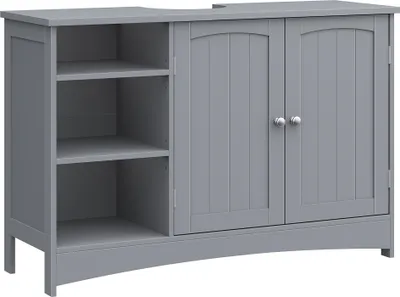 Produktbild von VASAGLE Waschbeckenunterschrank, Unterschrank, Badezimmerschrank, 30 x 90 x 60 cm, 2 Türen, Badschrank, offene Fächer, höhenverstellbare Ablagen