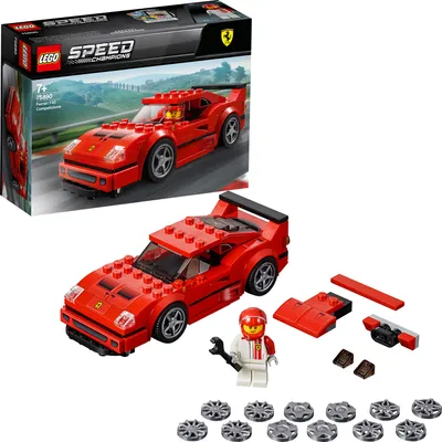 Produktbild von LEGO 75890 Speed Champions Ferrari F40 Competizione, Bauset mit Rennfahrer-Minifigur, Fahrzeugspielzeuge für Kinder, Forza Horizon 4 Erweiterungsset