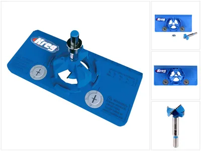 Image de KREG Concealed Hinge Jig Gabarit de perçage pour charnières à boîtier Ø 35 mm ( KHI-HINGE ) pour la fabrication de meubles et de portes d'armoires