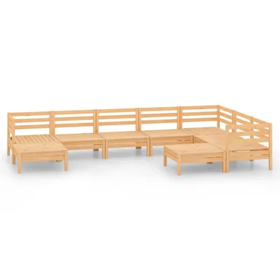 Produktbild von vidaXL 9-tlg. Garten-Lounge-Set Massivholz Kiefer
